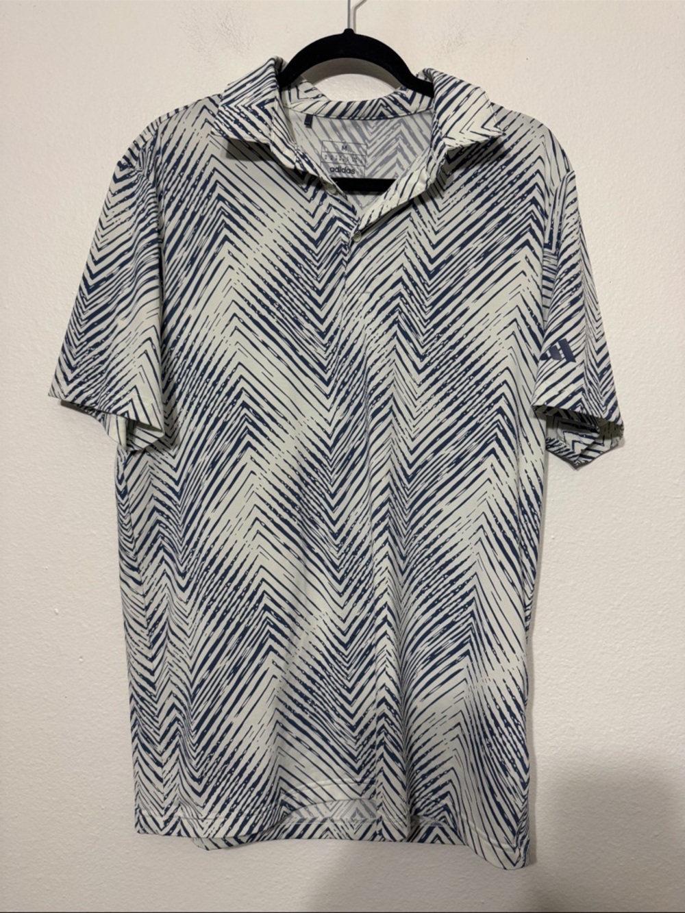 Adidas Men’s Crystal Jade Ult365 Allover Polo Golf shirt Size Medium - Picture 3 of 11